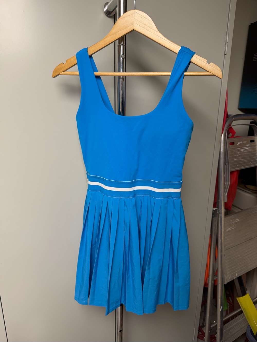 Blue & White Pleated Tennis dress